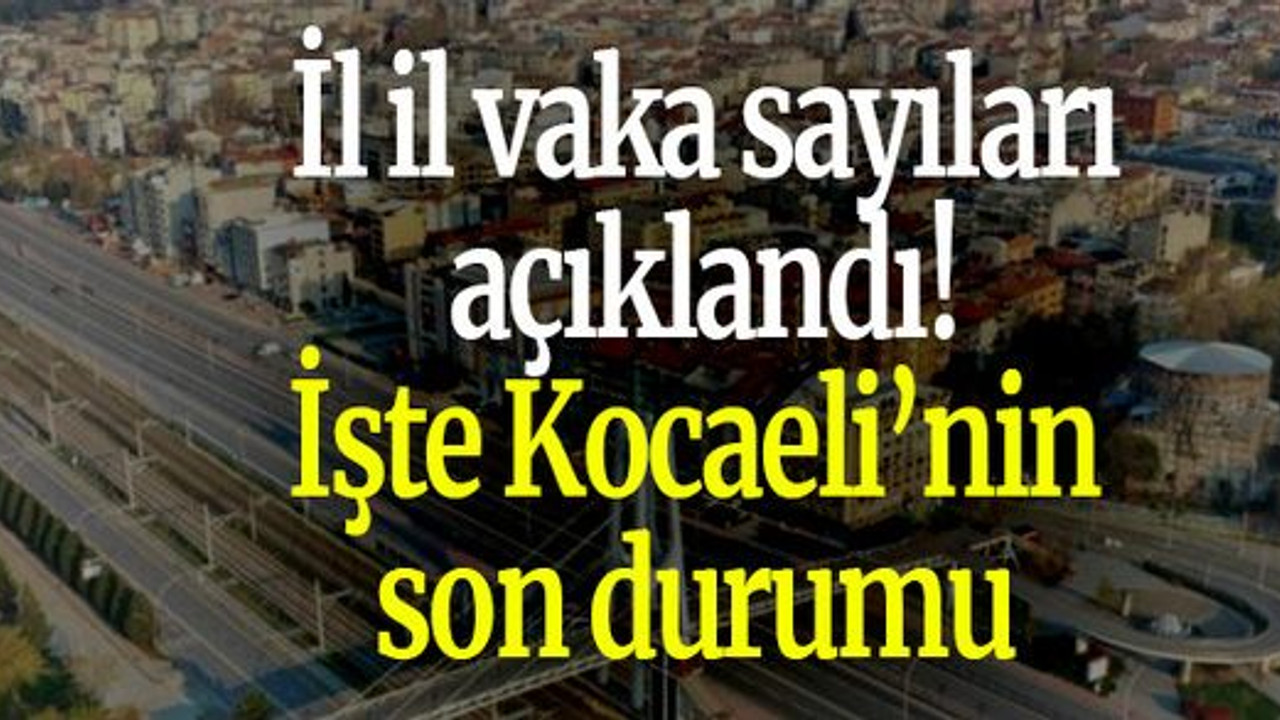 İl il vaka sayıları açıklandı! İşte Kocaeli’nin son durumu
